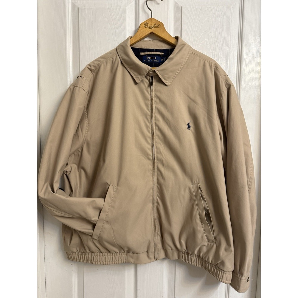 POLO RALPH LAUREN Men's 2X B Harrington Tan Trail Jacket Classic Preppy Grandpa